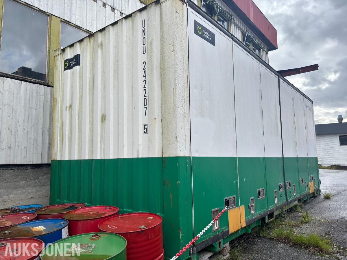 24 fots container med full sideåpning – 48,7 m³ – Doble endedører