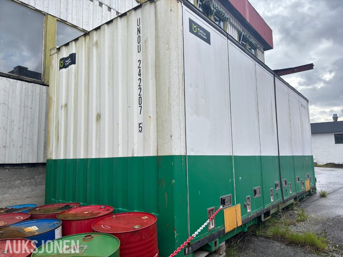 24 fots container med full sideåpning – 48,7 m³ – Doble endedører