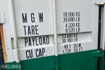 24 fots container med full sideåpning  – 48,7 m³ – Doble endedører