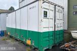 24 fots container med full sideåpning  – 48,7 m³ – Doble endedører