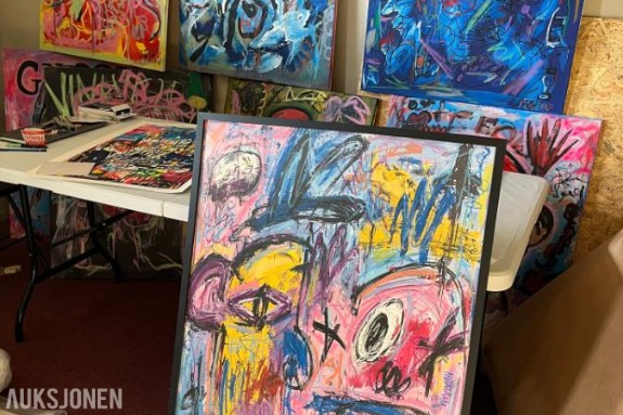 Kunstverk av Frik - DGA+oilpastell 1/10