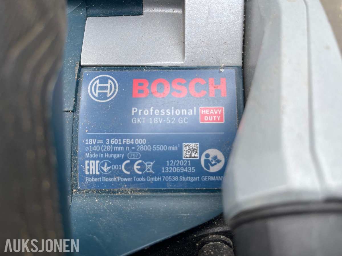 Parti med Bosch Professional og Makita kapp-/gjærsager og elektroverktøy