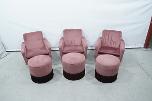 3 Layered 60’s Chair lenestoler med 3 Layered Footstool