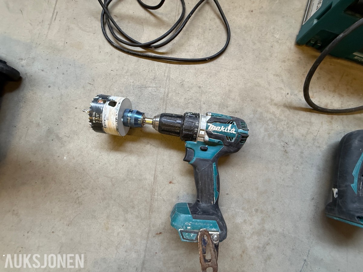 Parti med elektrisk verktøy og maskiner – Makita, Bosch, Stanley m.m.