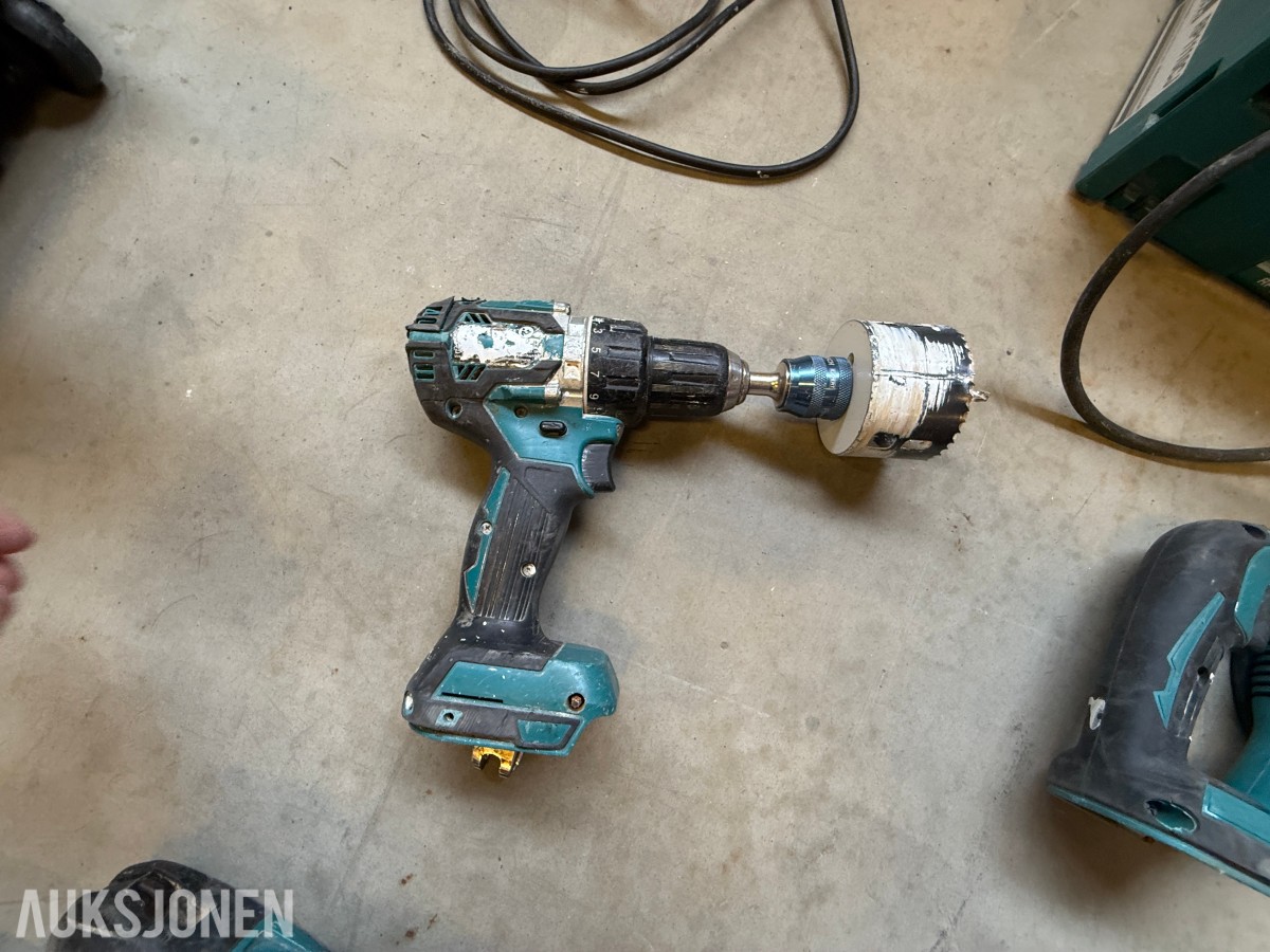 Parti med elektrisk verktøy og maskiner – Makita, Bosch, Stanley m.m.