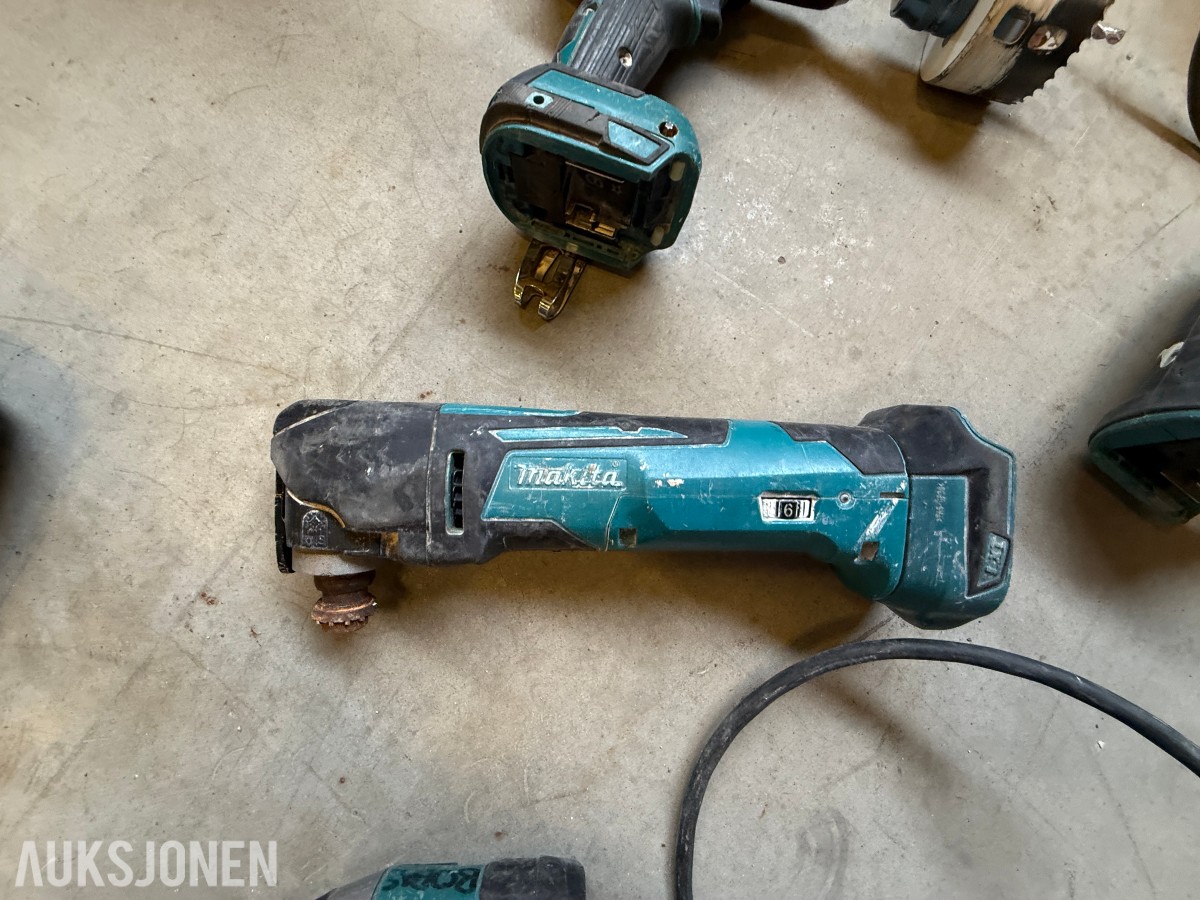 Parti med elektrisk verktøy og maskiner – Makita, Bosch, Stanley m.m.