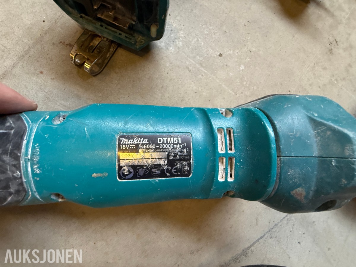 Parti med elektrisk verktøy og maskiner – Makita, Bosch, Stanley m.m.