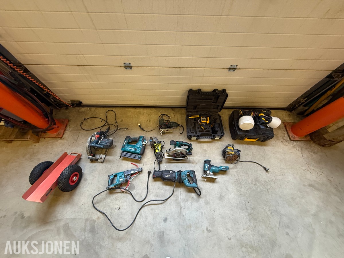 Parti med elektrisk verktøy og maskiner – Makita, Bosch, Stanley m.m.