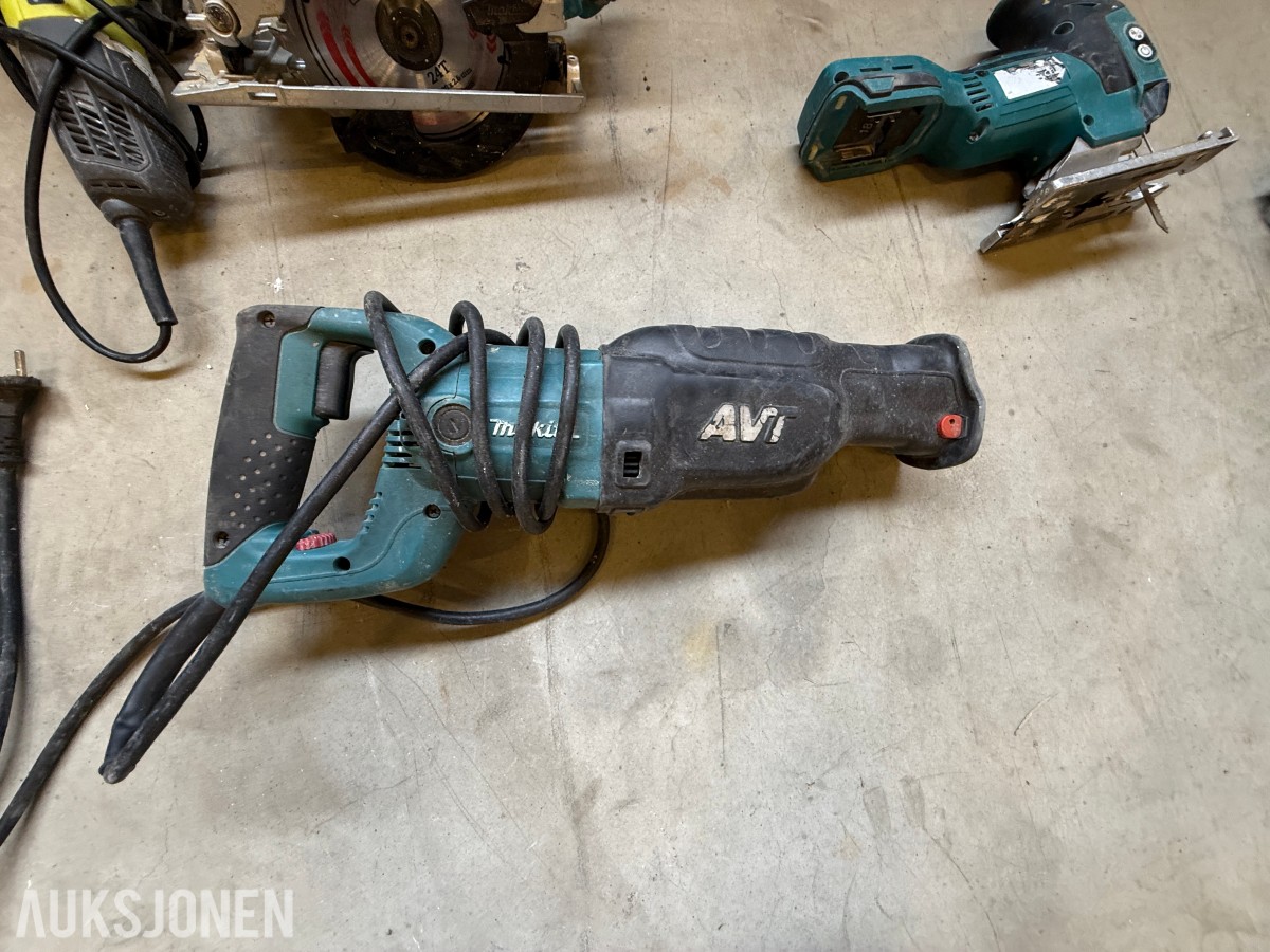 Parti med elektrisk verktøy og maskiner – Makita, Bosch, Stanley m.m.
