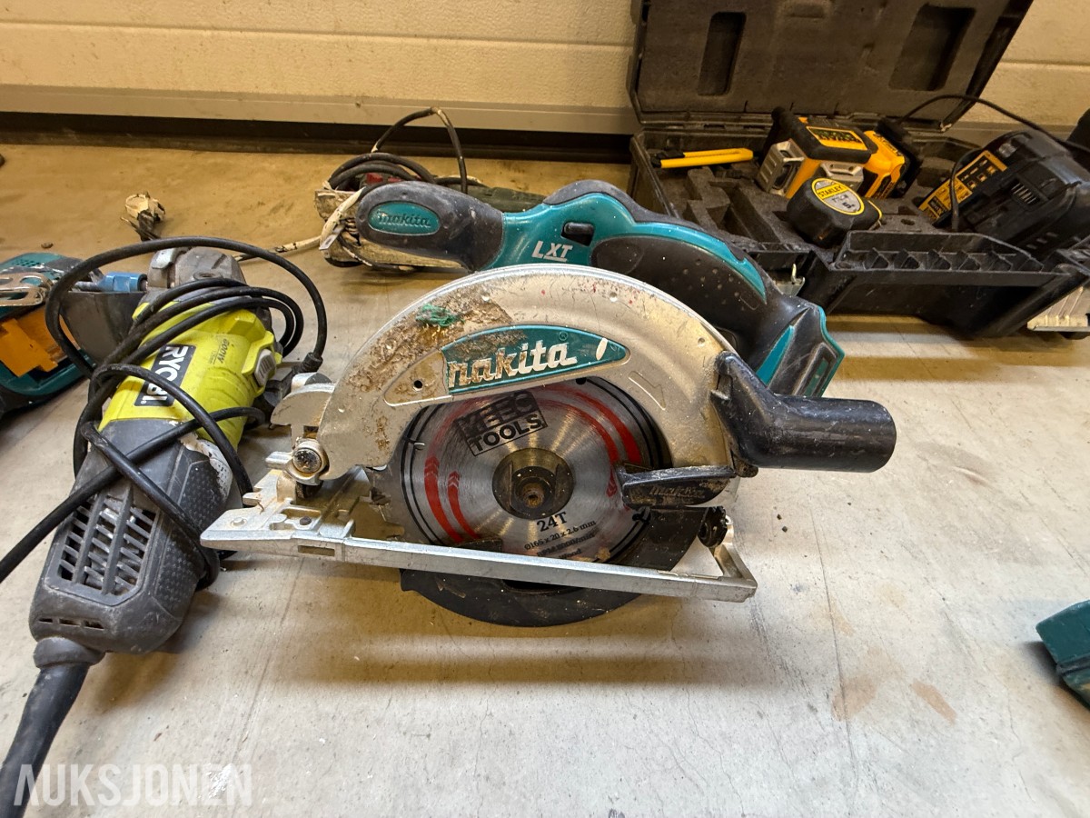 Parti med elektrisk verktøy og maskiner – Makita, Bosch, Stanley m.m.