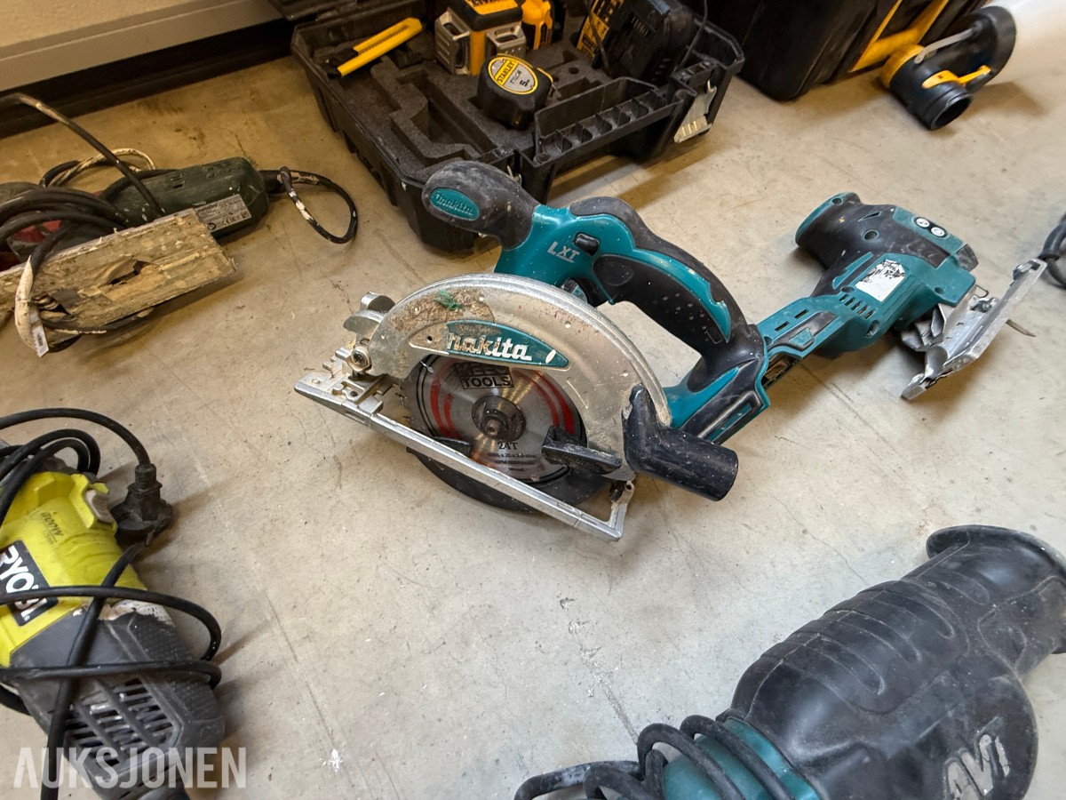 Parti med elektrisk verktøy og maskiner – Makita, Bosch, Stanley m.m.