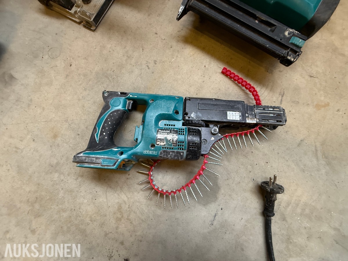 Parti med elektrisk verktøy og maskiner – Makita, Bosch, Stanley m.m.