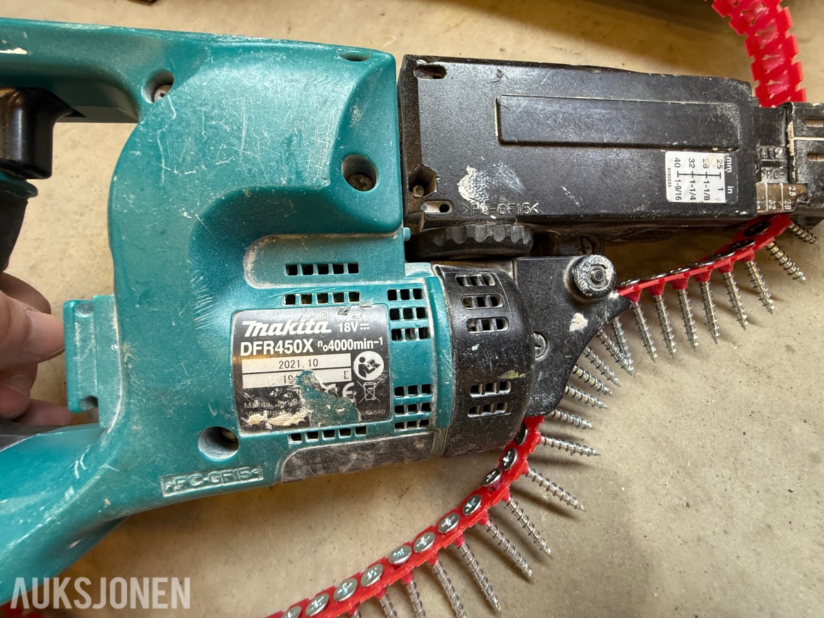 Parti med elektrisk verktøy og maskiner – Makita, Bosch, Stanley m.m.