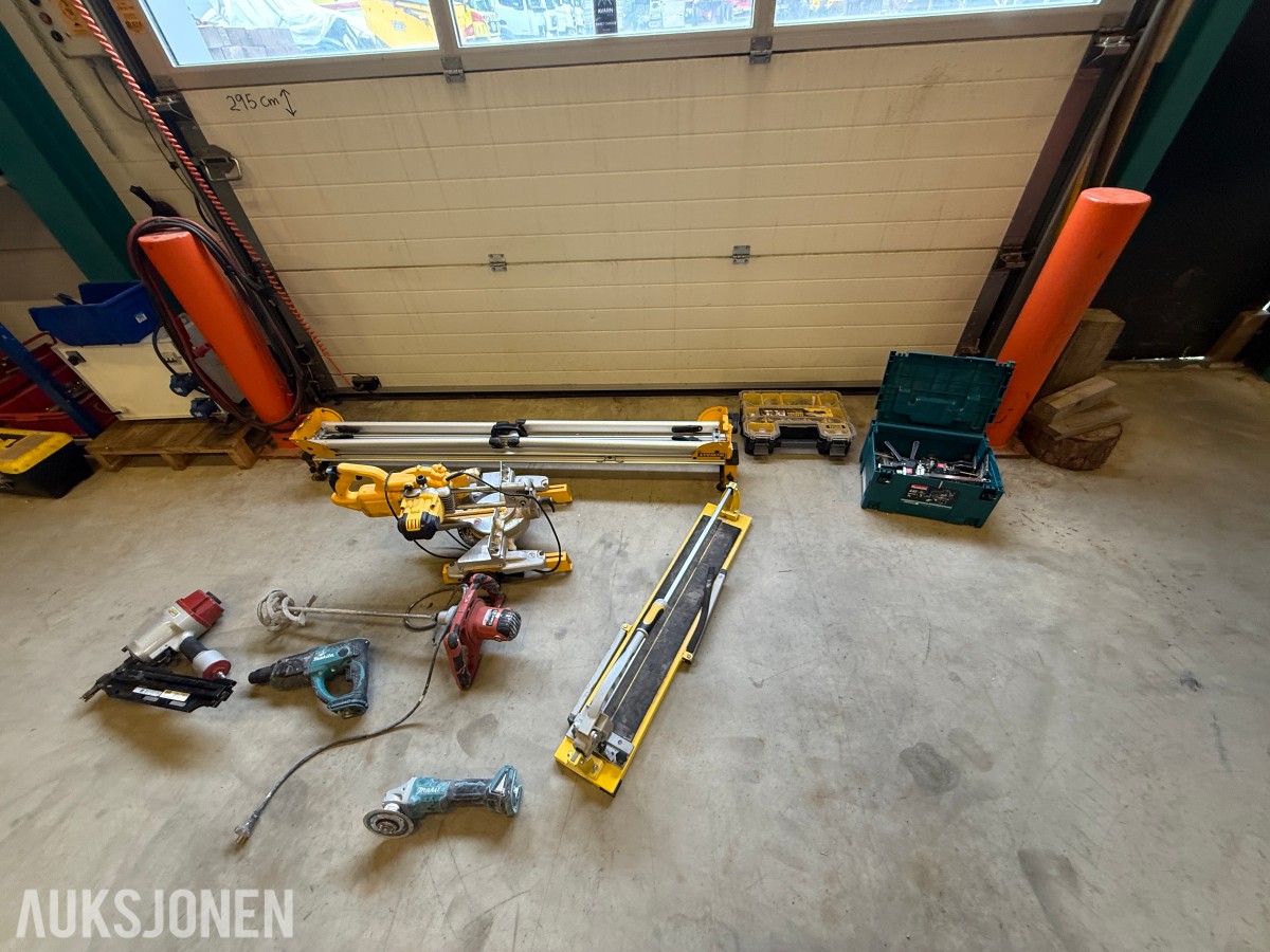 Parti med DeWalt, Makita og diverse elektroverktøy