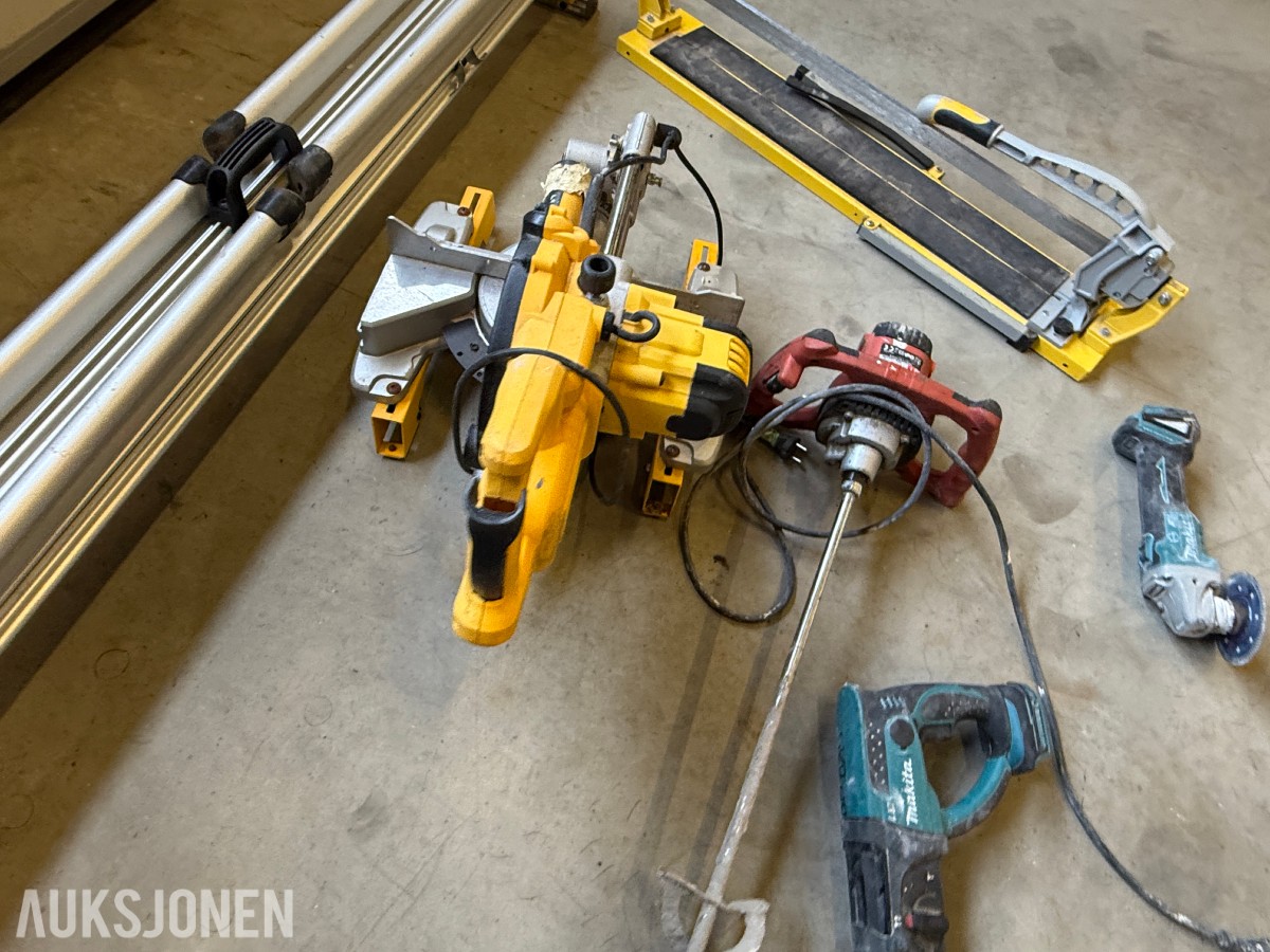 Parti med DeWalt, Makita og diverse elektroverktøy