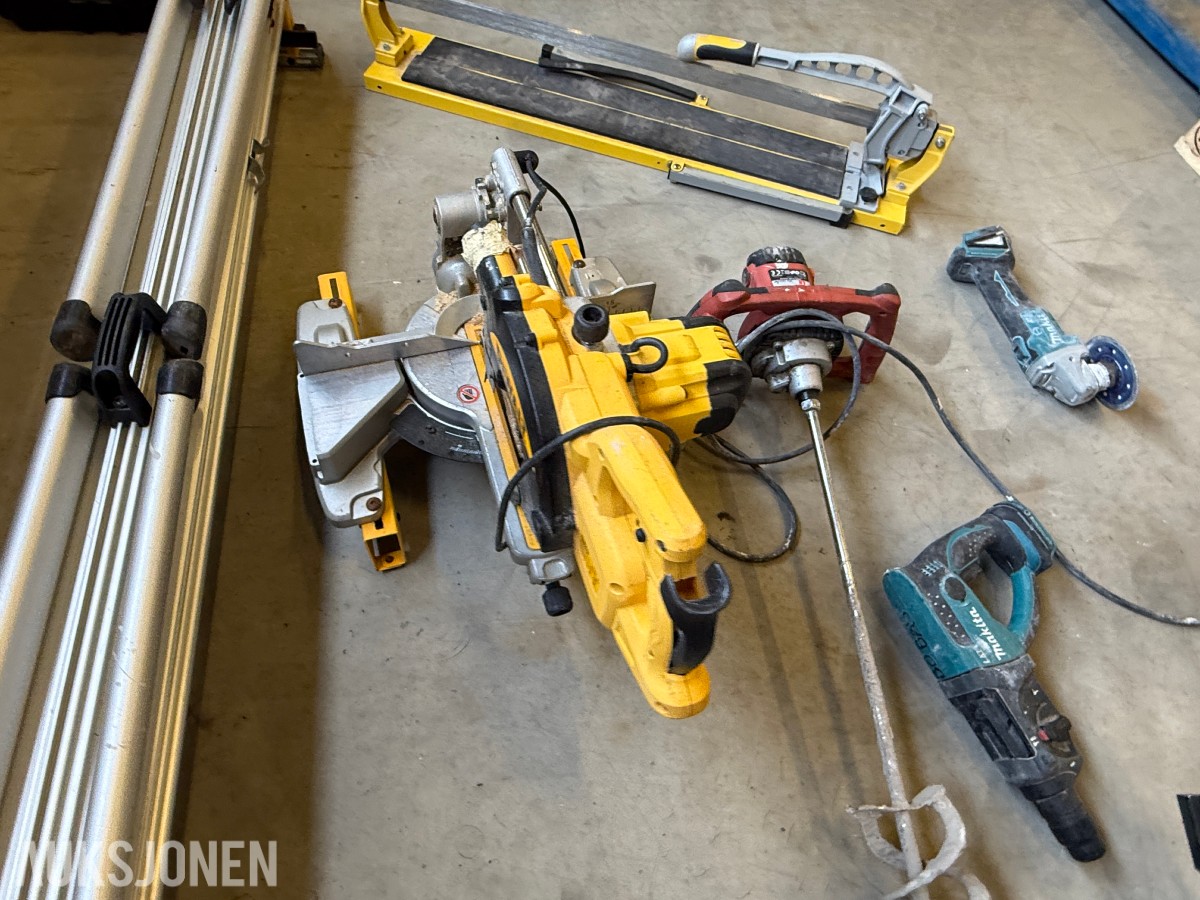 Parti med DeWalt, Makita og diverse elektroverktøy