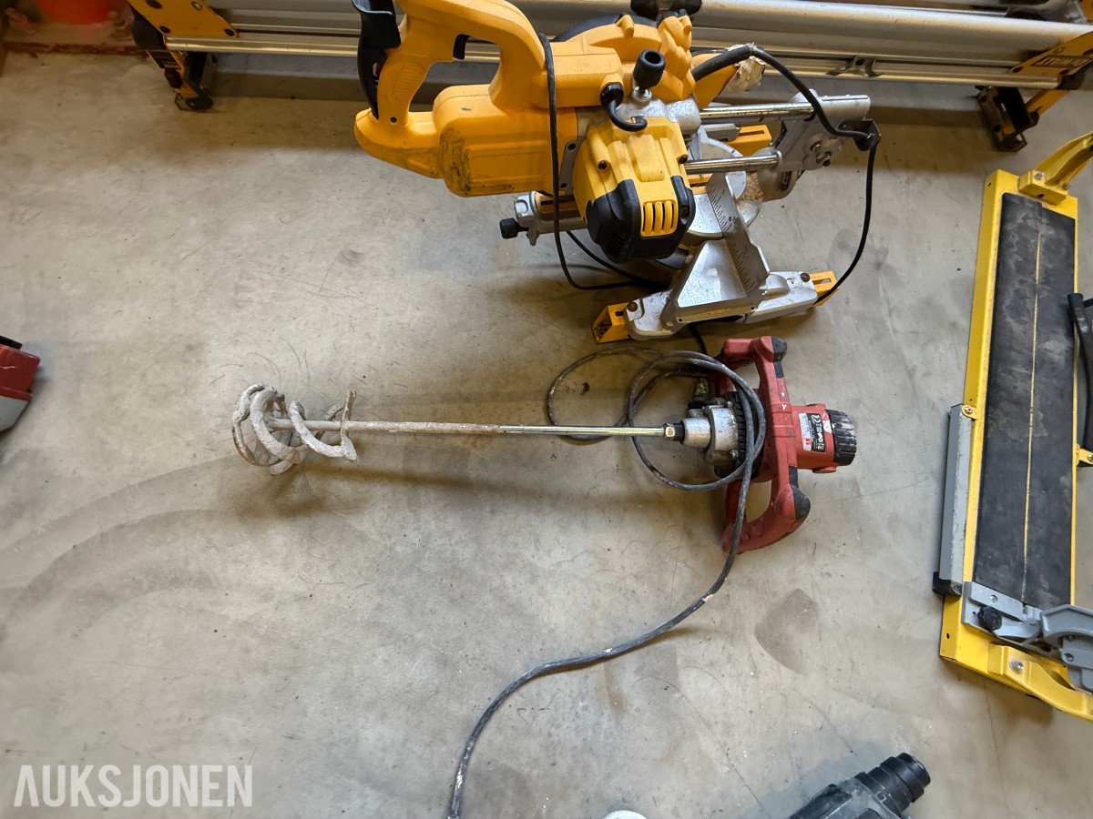 Parti med DeWalt, Makita og diverse elektroverktøy