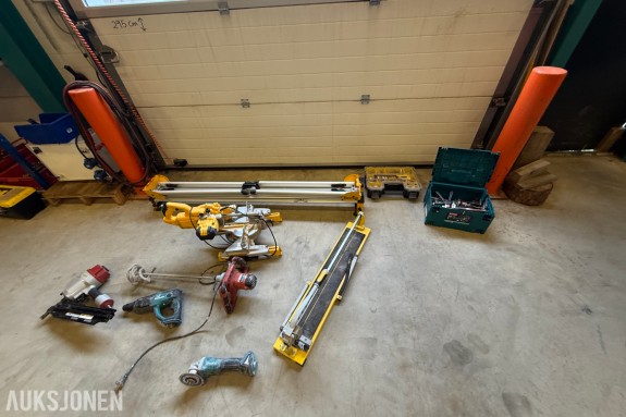 Parti med DeWalt, Makita og diverse elektroverktøy