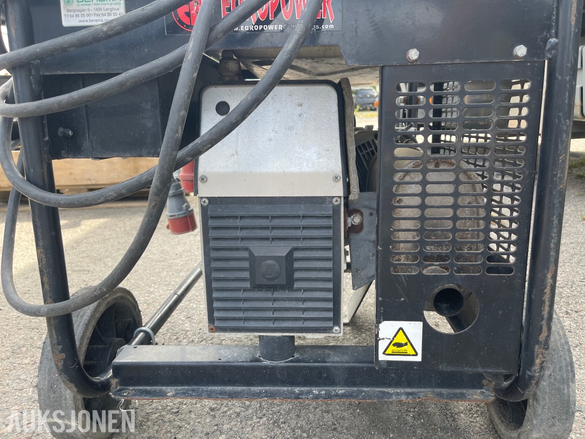 Europower EP6500T-25 strømaggregat 6,5 kVA