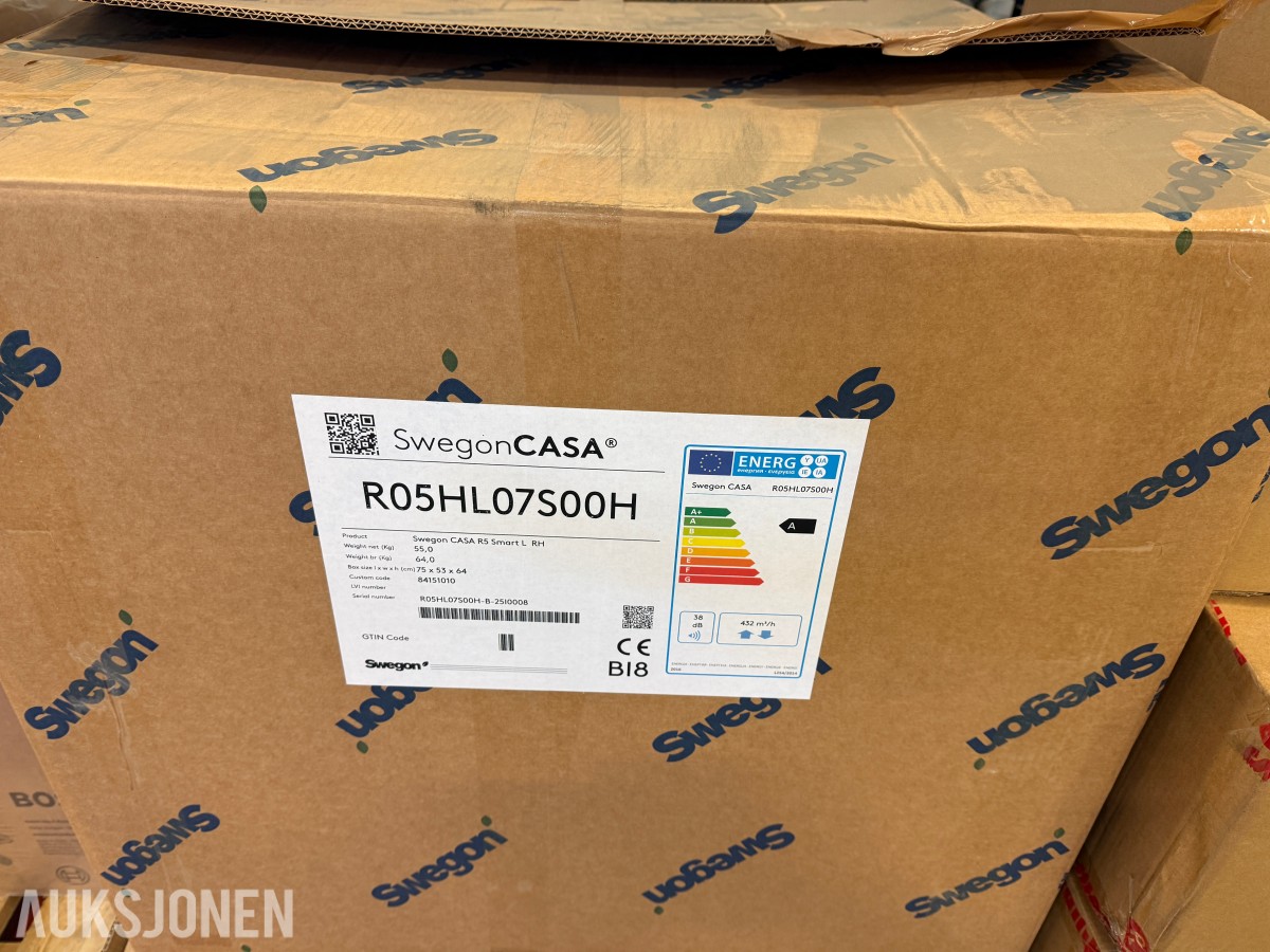 Swegon Casa R5-H ventilasjonsutstyr