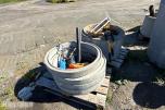 Stor pakke med rør, kummer og diverse materiell