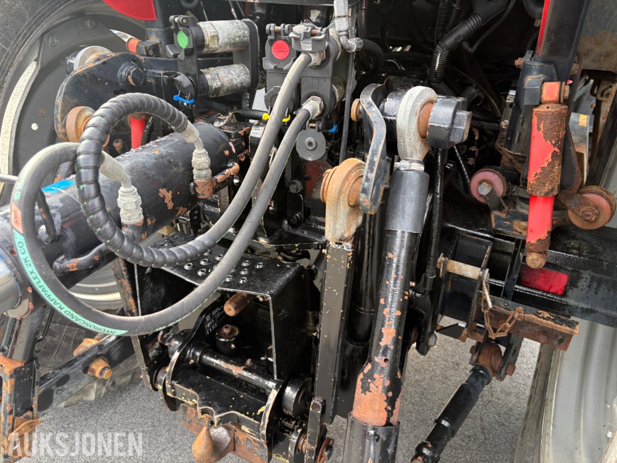 Massey 6455 traktor med frontlaster og ekstra hjulsett 5544 timer