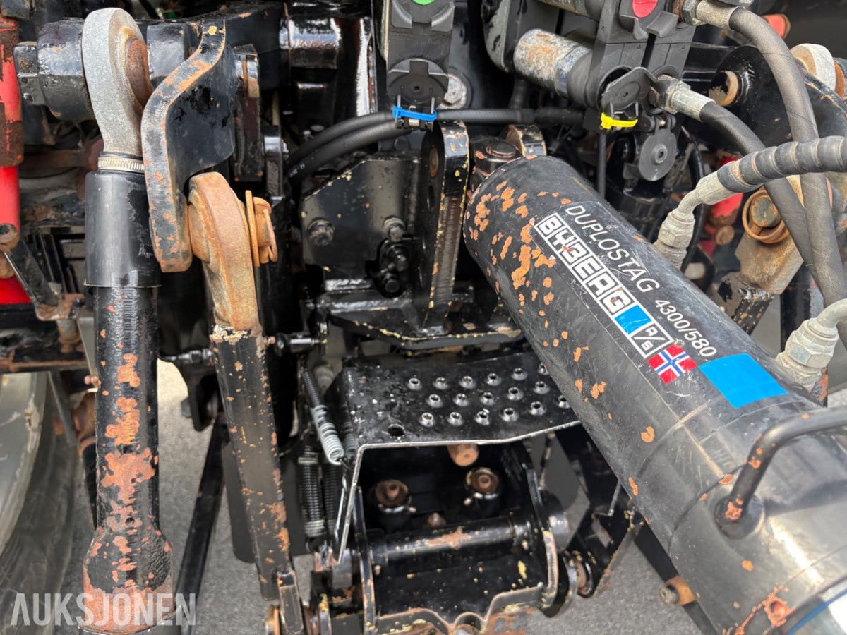 Massey 6455 traktor med frontlaster og ekstra hjulsett 5544 timer