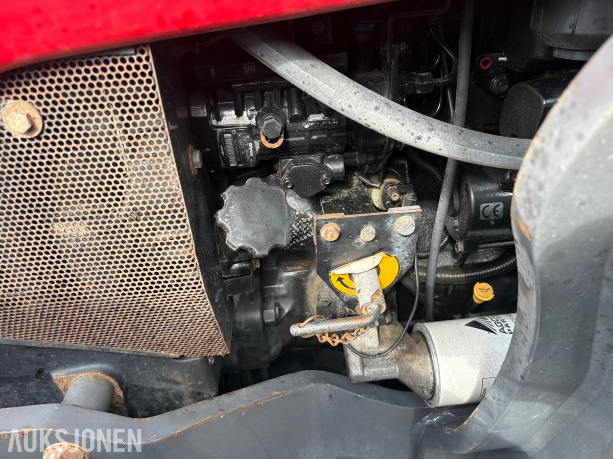 Massey 6455 traktor med frontlaster og ekstra hjulsett 5544 timer