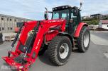 Massey 6455 traktor med frontlaster og ekstra hjulsett 5544 timer