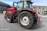 Massey 6455 traktor med frontlaster og ekstra hjulsett 5544 timer