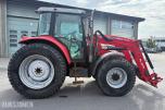 Massey 6455 traktor med frontlaster og ekstra hjulsett 5544 timer