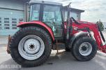 Massey 6455 traktor med frontlaster og ekstra hjulsett 5544 timer