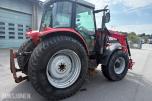Massey 6455 traktor med frontlaster og ekstra hjulsett 5544 timer