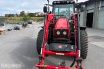 Massey 6455 traktor med frontlaster og ekstra hjulsett 5544 timer