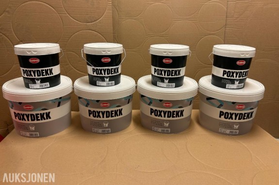 Epoxymaling 43kg / ca 220m2 Lys grå Leveringsklar