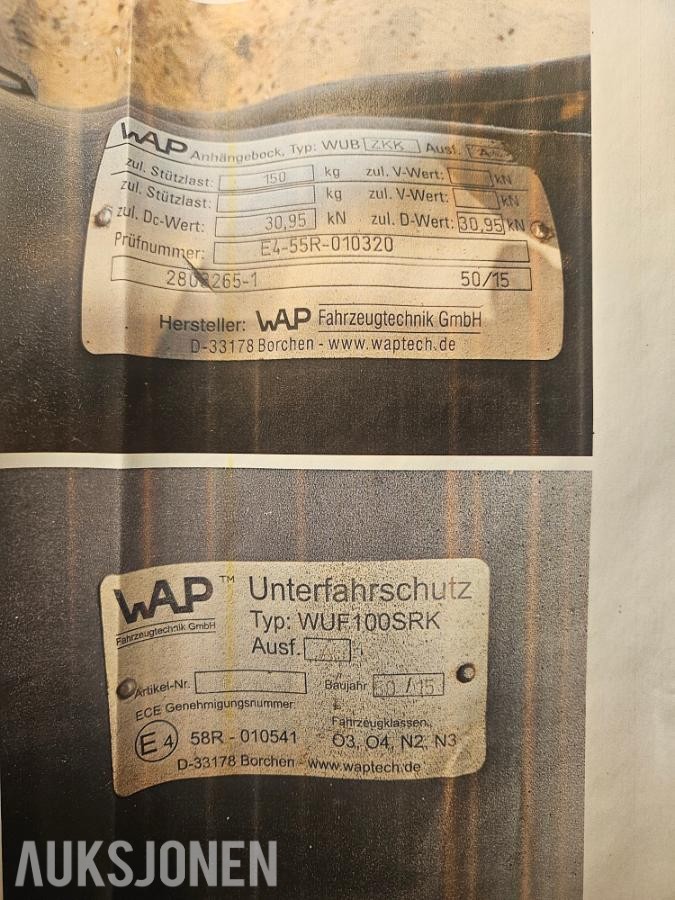 Wap bakfanger Til Lastebil Fl10