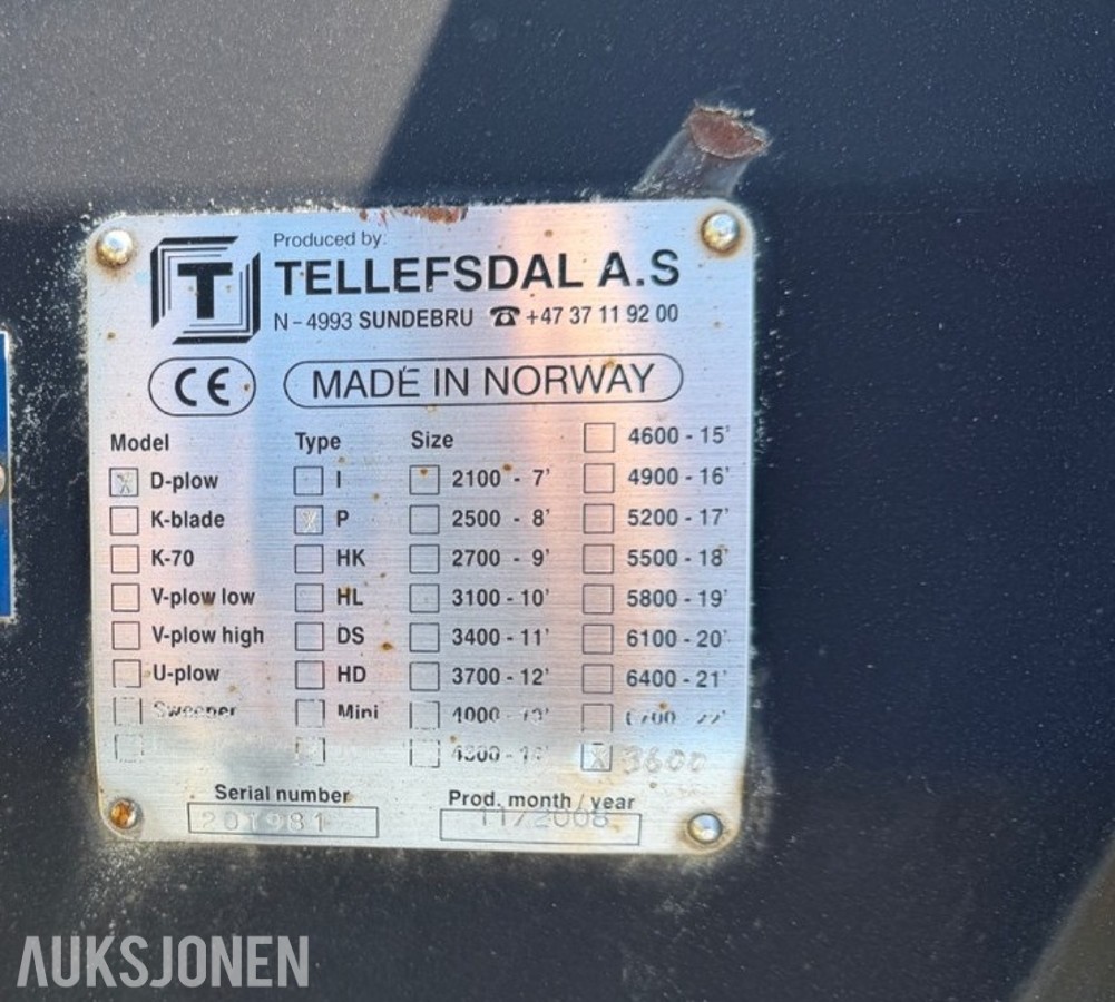 2008 Tellefsdal D-plog 3600