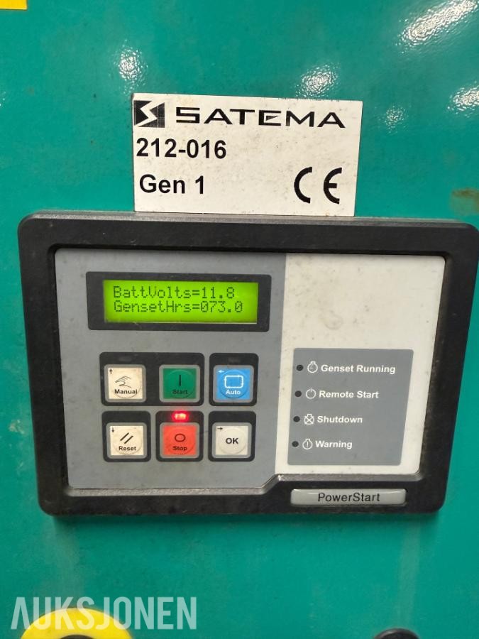 2012 Cummins C66D5 dieselaggregat – 66 kVA , 73 timer