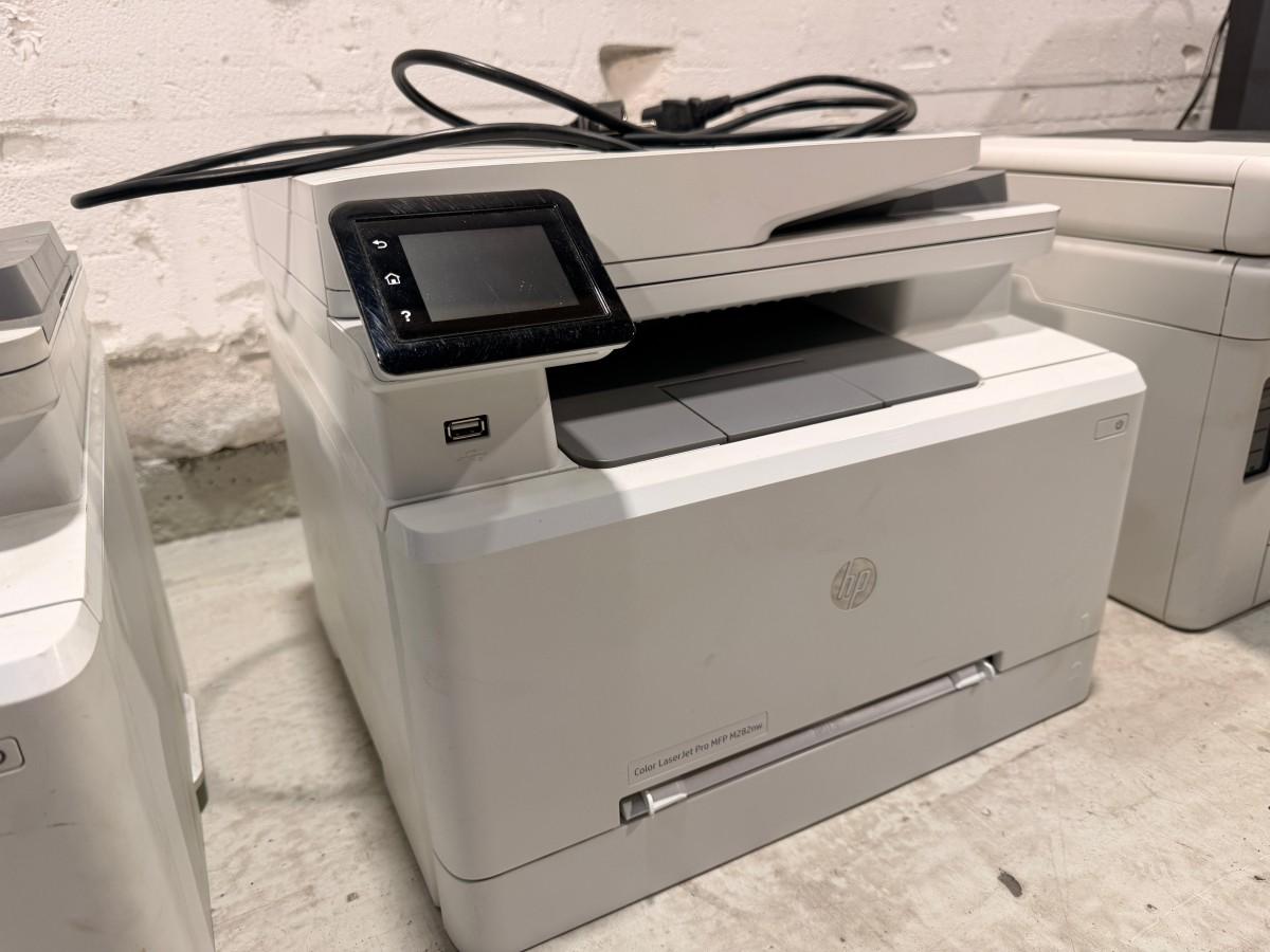 Multifunksjonsskrivere fra HP og Canon med Rexel makuleringsmaskin