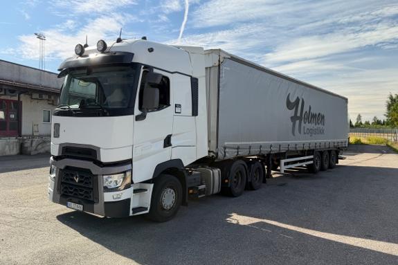 2018 RENAULT T520 M/ 3-AKSLET SEMITRAILER, BAKLØFT, NETTOPP EU GODKJENT , 374 752 KM