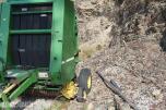 1990 John Deere 550 rundballepresse med variabelt kammer