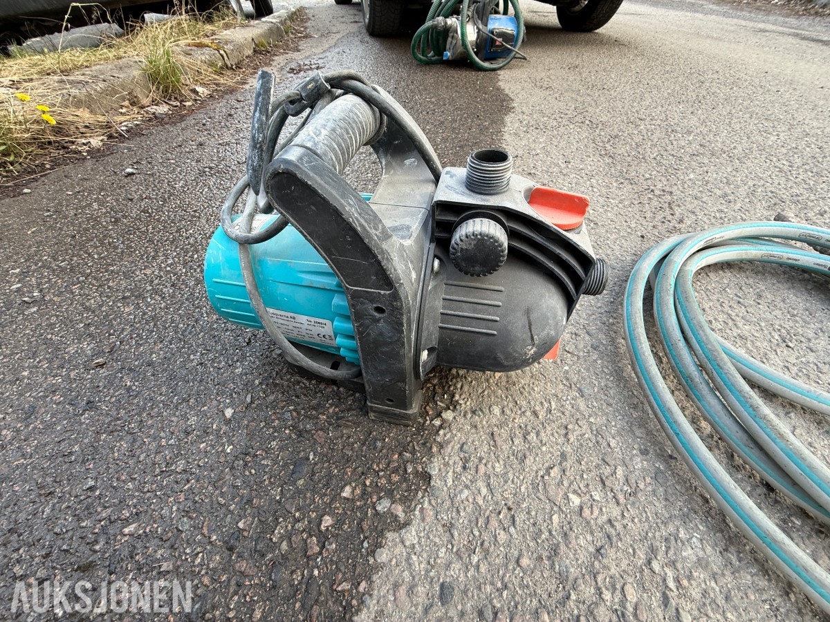 Hagepumpe / vannpumpe – Husqvarna 3500/4 med slange