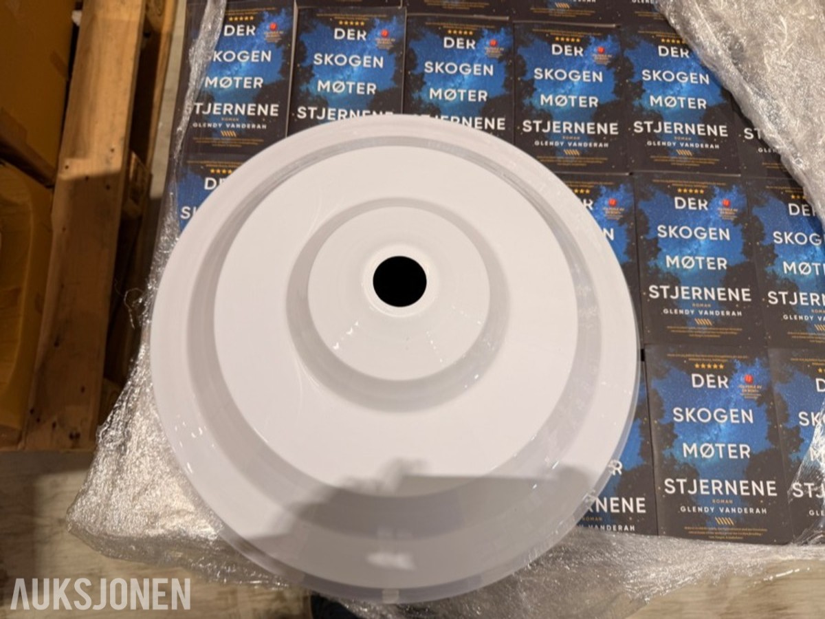 15 stk pendellamper – hvit utside / rosegull innside