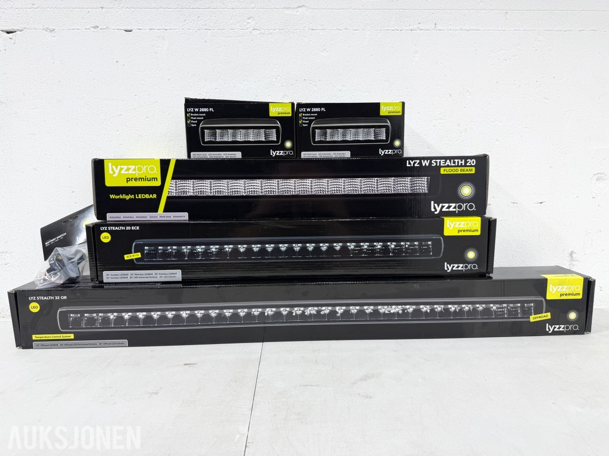 Lyzzpro Premium LED-barer og arbeidslys - Stealth-serie