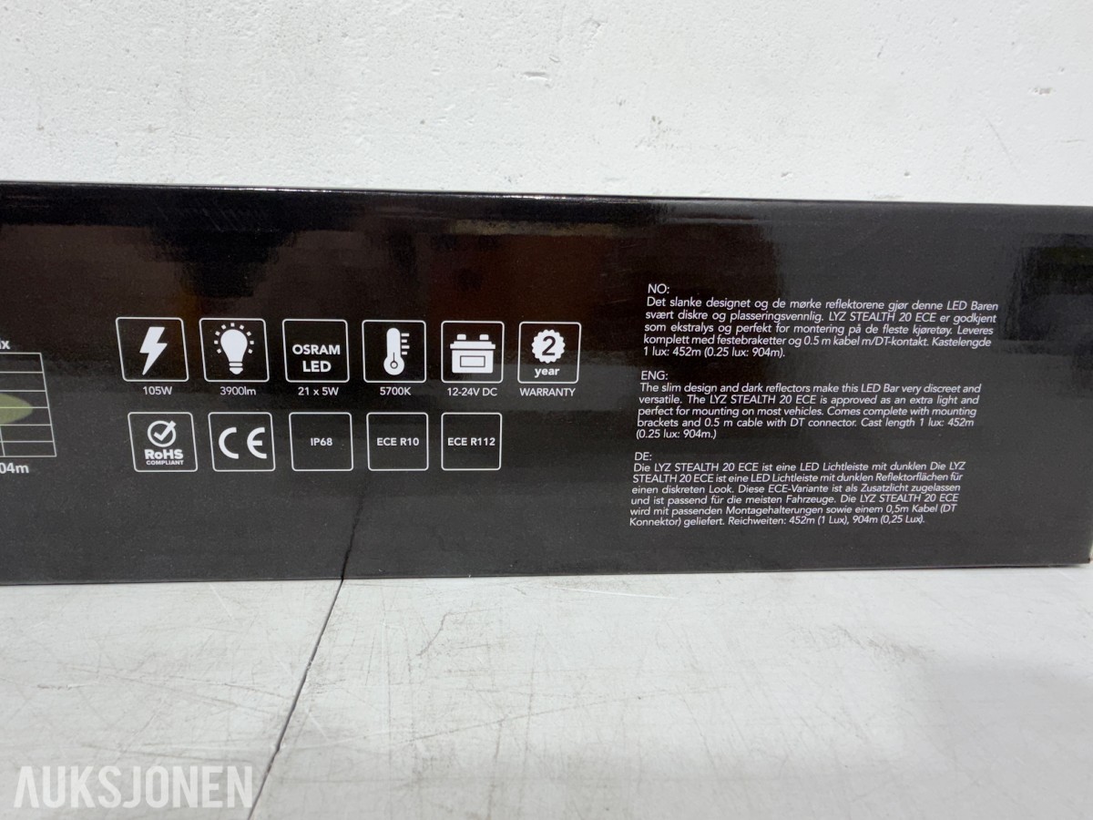 Lyzzpro Premium LED-barer og arbeidslys - Stealth-serie