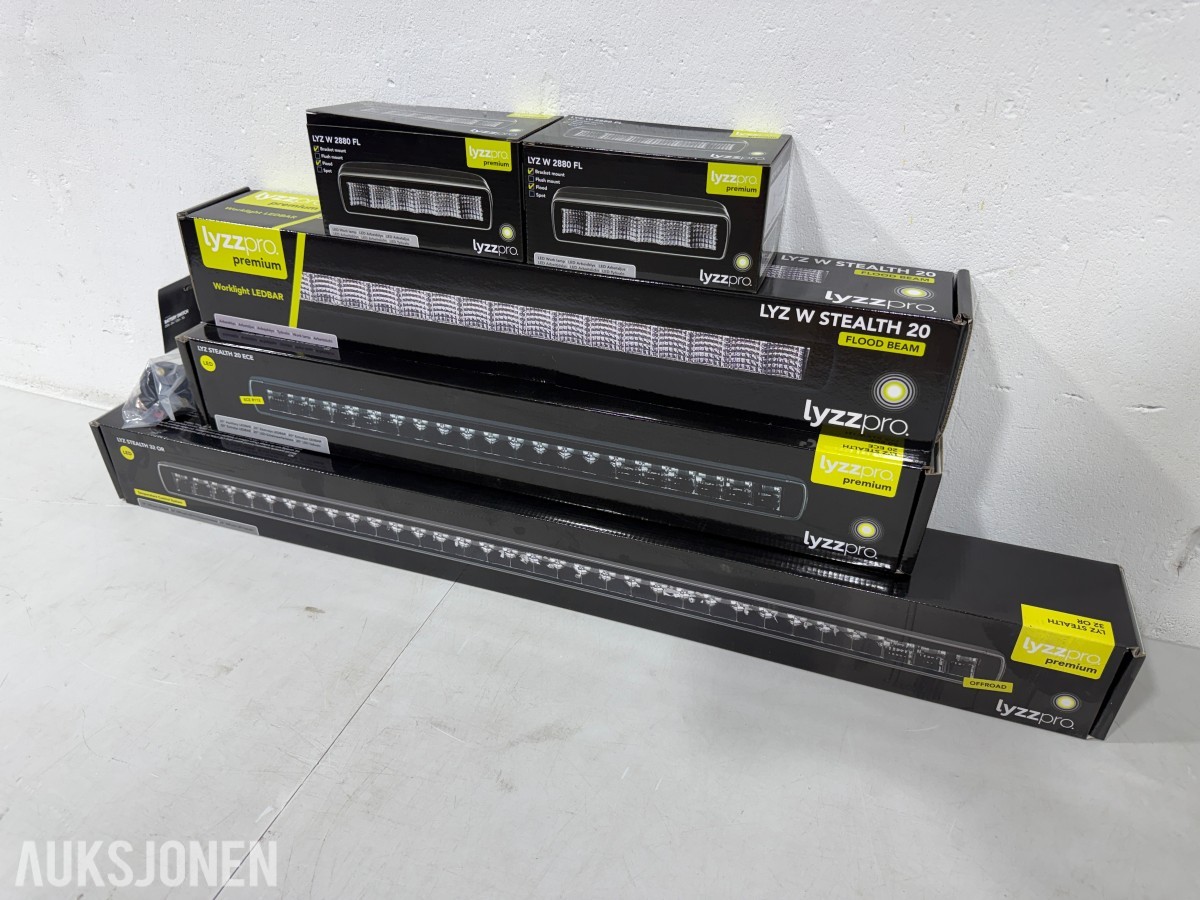 Lyzzpro Premium LED-barer og arbeidslys - Stealth-serie