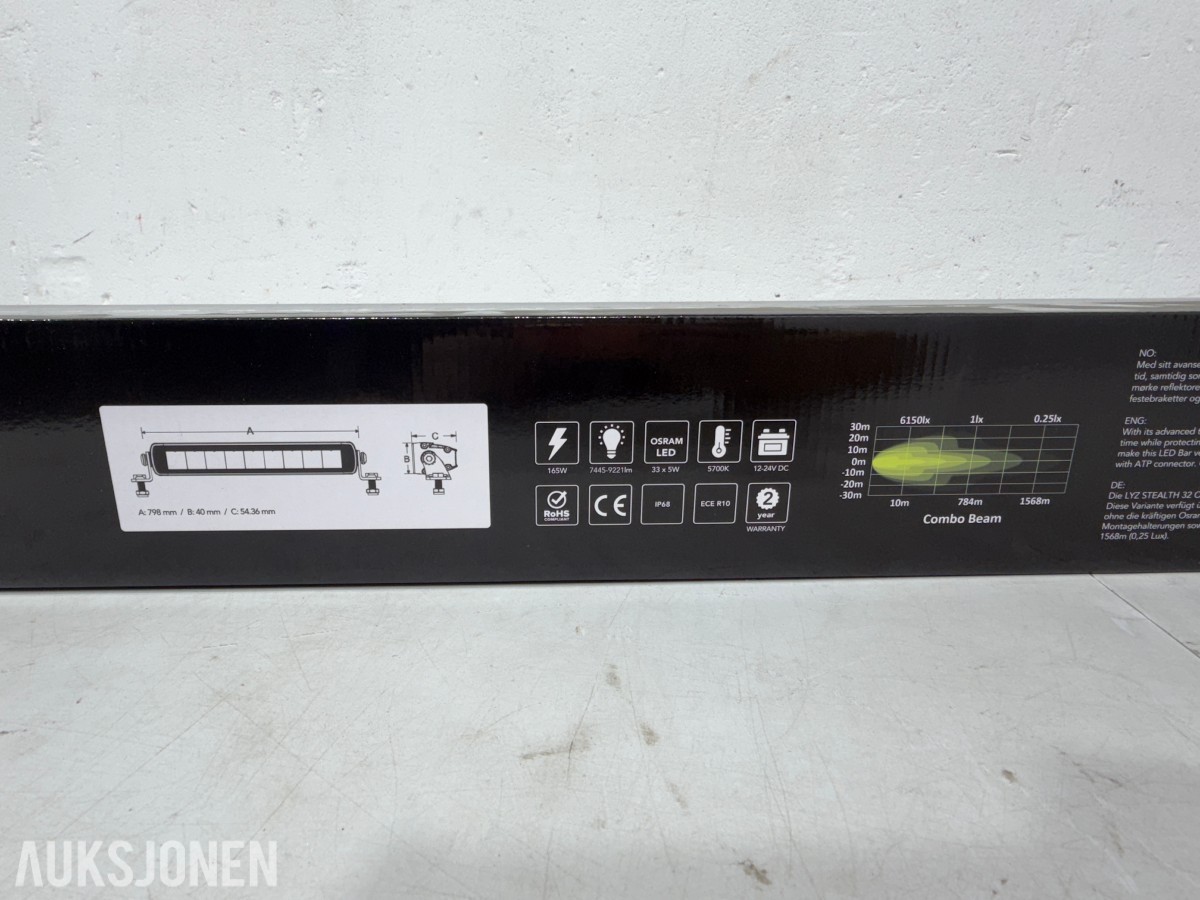 Lyzzpro Premium LED-barer og arbeidslys - Stealth-serie