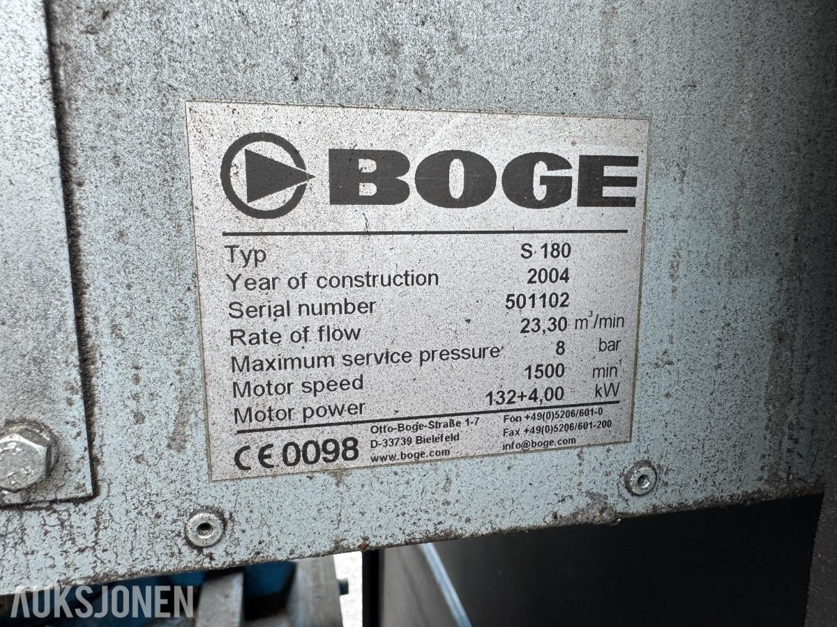 2004 Boge kompressoren S180