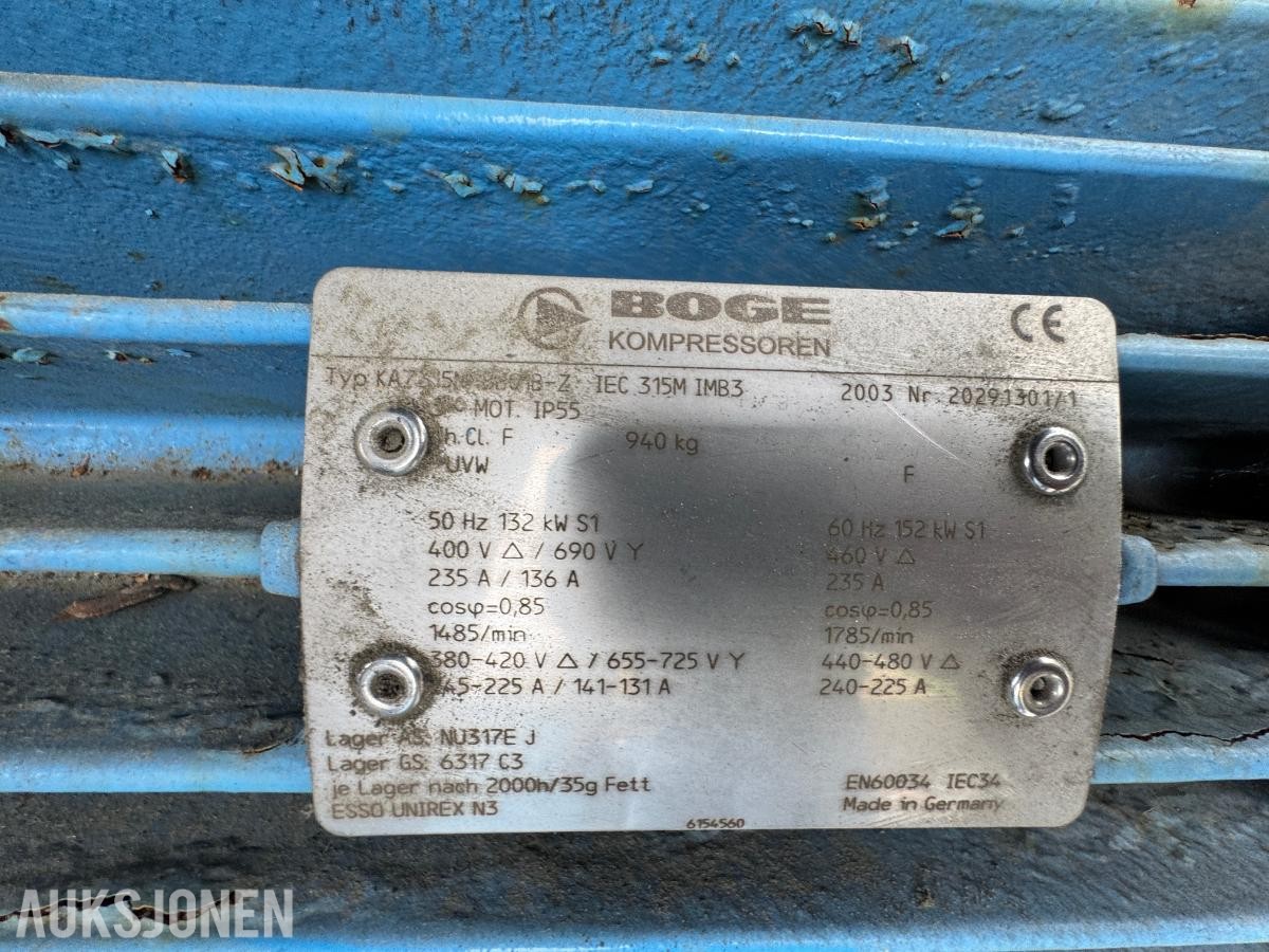 2004 Boge kompressoren S180