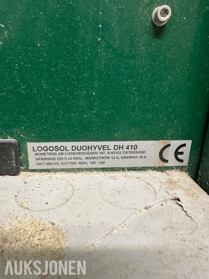 2008 Logosol Dh 410 2 siders høvel